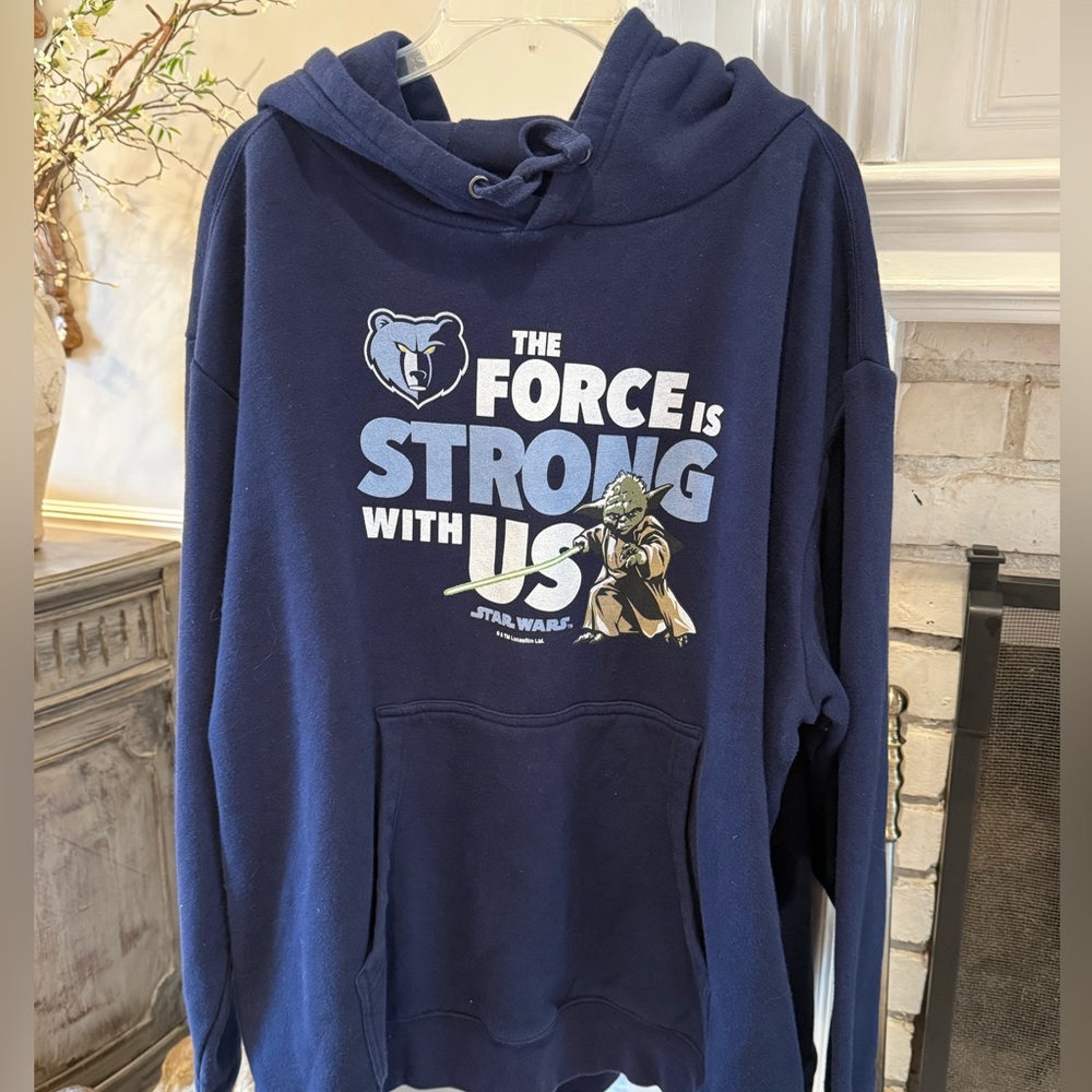 NBA Memphis Grizzlies STAR WARS Night YODA Men’s 2XL Hoodie Fanatics XXL